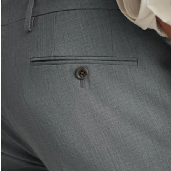 Bonobos Italian Marzotto Wool Athletic Cut Dress Pants 38 x 32 Gray EUC B16-6
